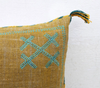 EMB-7 Embroidered linen lumbar pillow cover