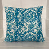 OC41 Ethnic turquoise organic cotton pillow cover