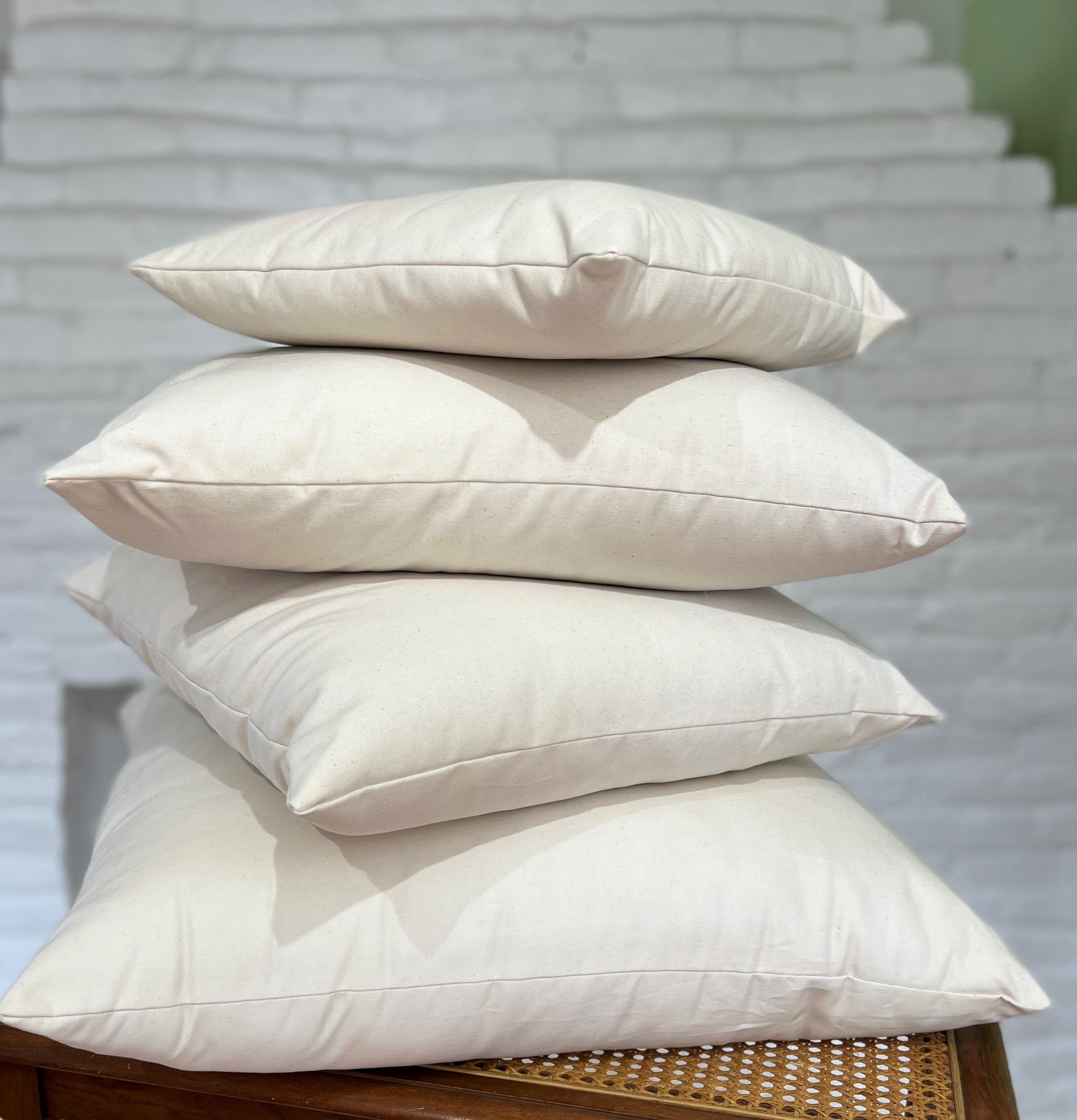 Set of 4 18x18 Pillow Inserts | Hypoallergenic Couch Pillow Stuffing, Couch  Cover, Decorative Throw Pillows for Bed, Sofa & Outdoor | Washable, White
